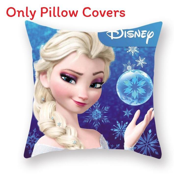 The Frozen Snow Queen Cartoon Cushion Cover Linen Material Cozy Spaces Home