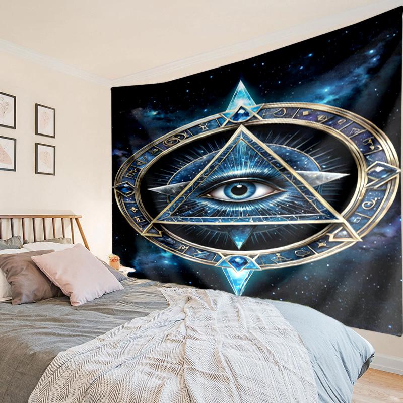 Eye Of Providence In Space Tapestry Room Decoration Wall Hanging for Living Room Bedroom, Dormitory, Birthday and Christmas Gifts