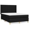 Maison Exclusive - Sommier à lattes de lit avec matelas Noir 140x190 cm Tissu