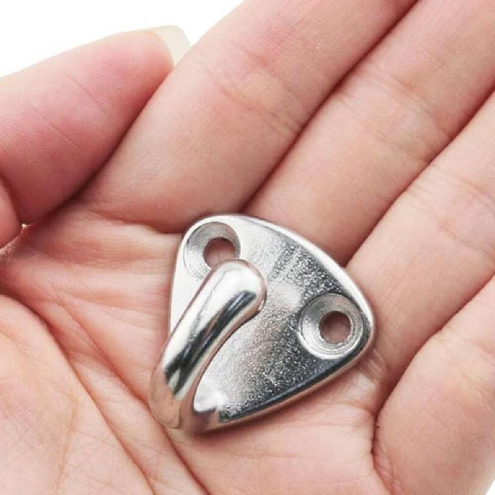 4 Pack Fender Hooks, Marine Grade 316 Stainless Steel Safety Fender Hooks Boat Clothing Boat Cap Hardware With Screws