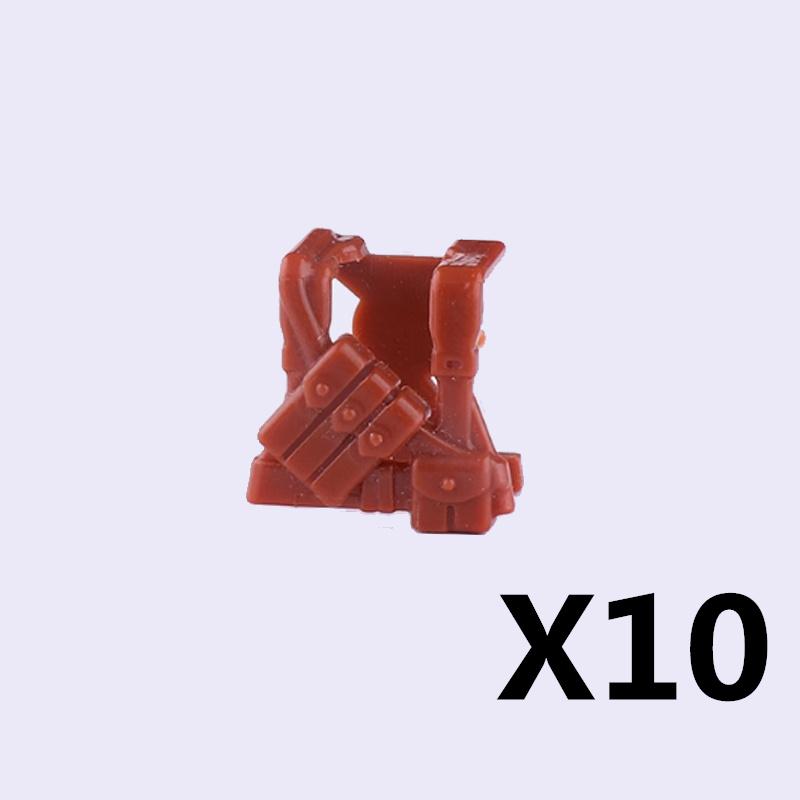 MOC Militärfigur Zubehör Bausteine Alpha SWAT Helm Weste Rucksack Knieschoner Nachtsichtgeräte Steine Spielzeug K017