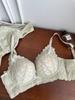 French pure lace sexy women without steel ring, double breasts, anti-sagging bra cover set burst