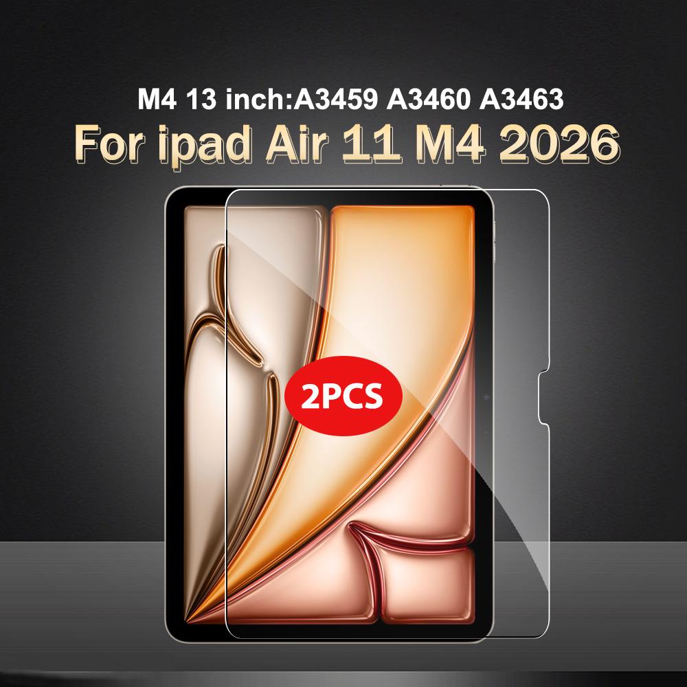 2 Stück Gehärtetes Glas Displayschutzfolie Für ipad Pro Air 13 11 2024 M4 M2 Air 5 4 Pro 12.9 11 M3 M5 2025 2026 Film