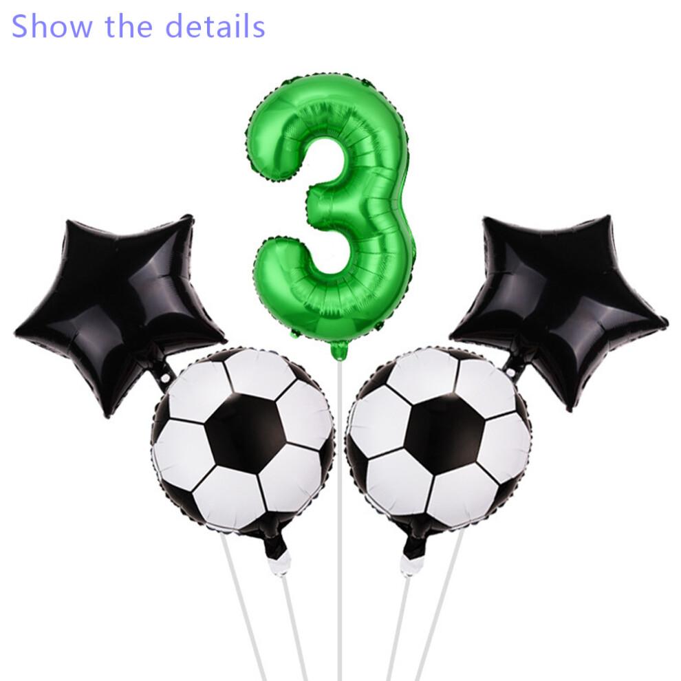 World Cup Decorations with Soccer Birthday Party Decorations, Easy To Use Party Decor, Number Balloons for Sports Theme Party (Light Green) Less