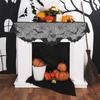 Halloween Decoration Cobweb Table Runner Tablecloth, Mantel Scarf Cover for Halloween Party