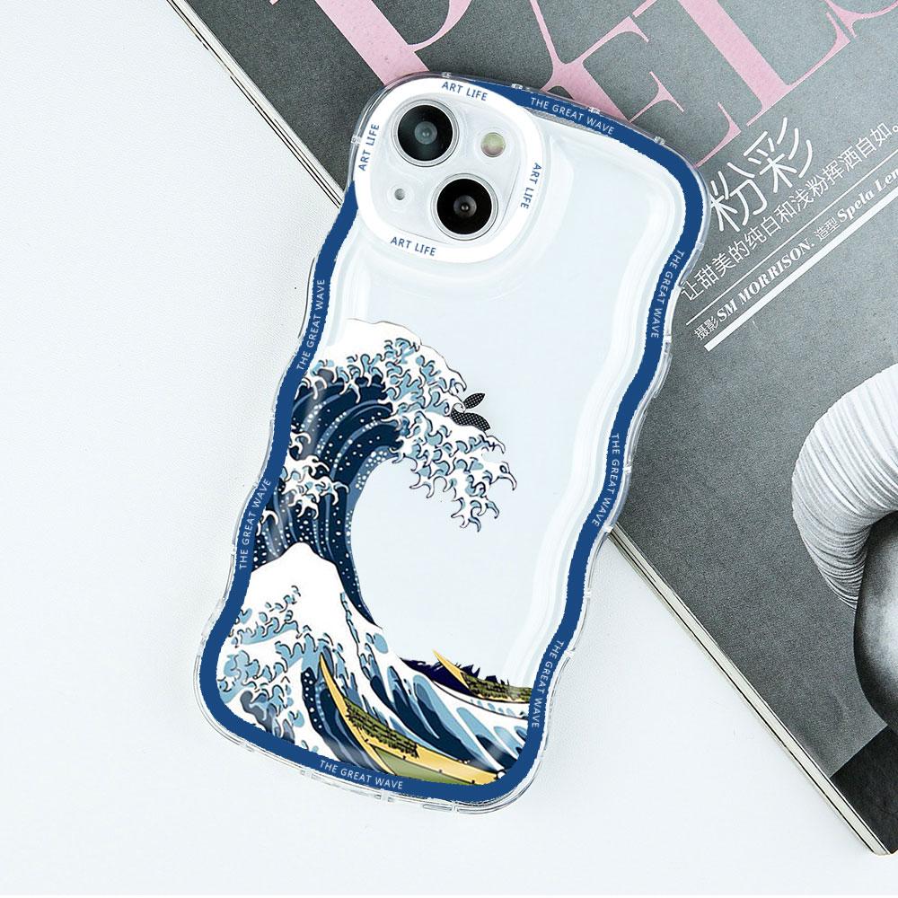 Fashion Japan The Great Wave Off Kanagawa Clear Phone Case For IPhone 13 12 11 14 Pro MAX XS X Mini XR 7 8 Plus Cover Art Fundas
