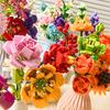 Non-Toxic Moc Flower Model Building Blocks 3D Bouquet Plants Sunflower Rose Bricks Kits Children Diy Educational Toys Home Decor