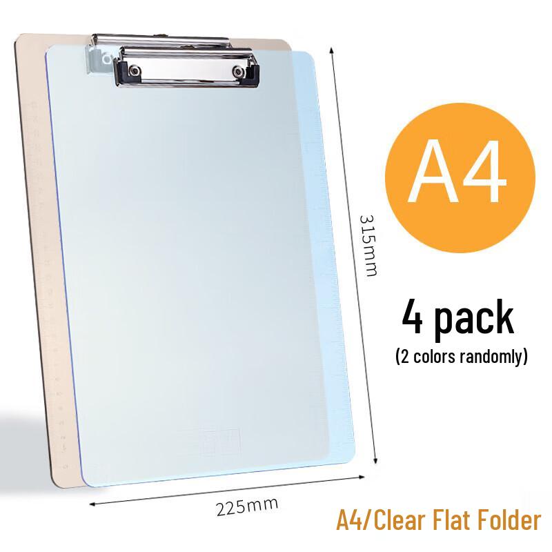 M&G ADM95181 A4 Clear Blue Clipboard with Scale