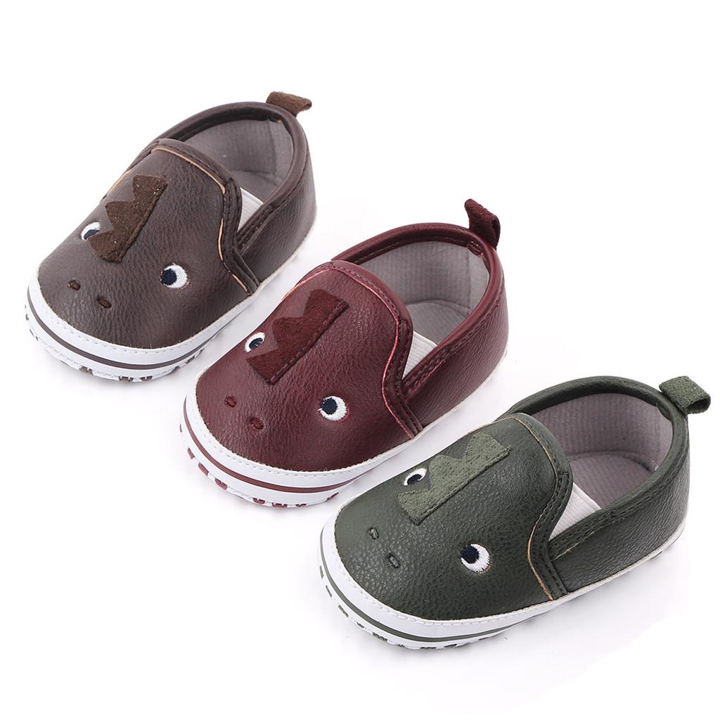 

Новорожденные Девочки Мальчики Твердый Мультфильм Первые Ходоки Мягкая подошва Обувь