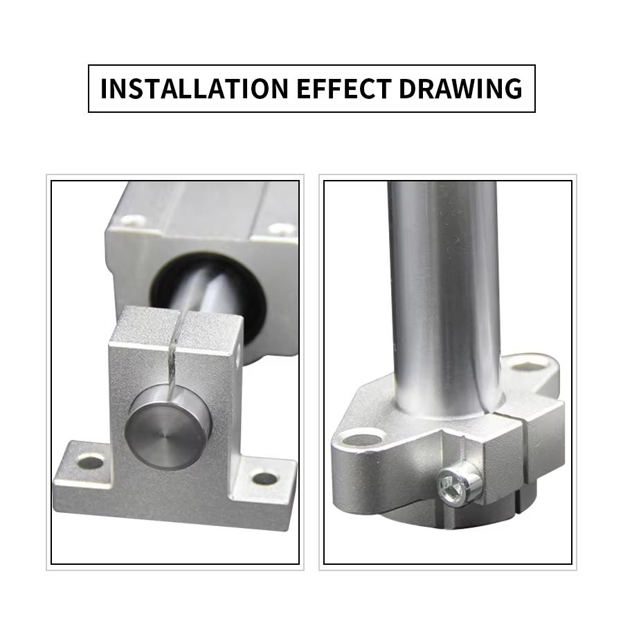 1PCS SK / SHF Linear Shaft Support Bracket Mount 8mm~60mm Bore Bar Bearing Support CNC 3D Printer Bracket