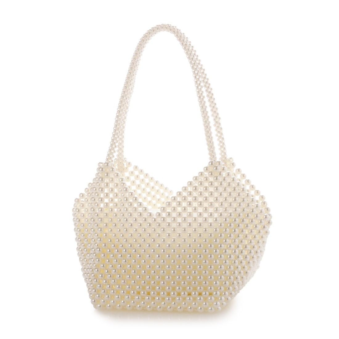 Сумка-клатч Kashkash с бусинами в форме сердца 10-00-04600 Женская Белая