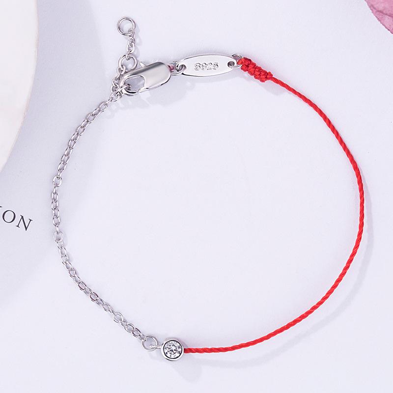Women Rose Gold Braided Red String Bracelet For Horse Year Luck Valentine Gift Fashion Jewelry