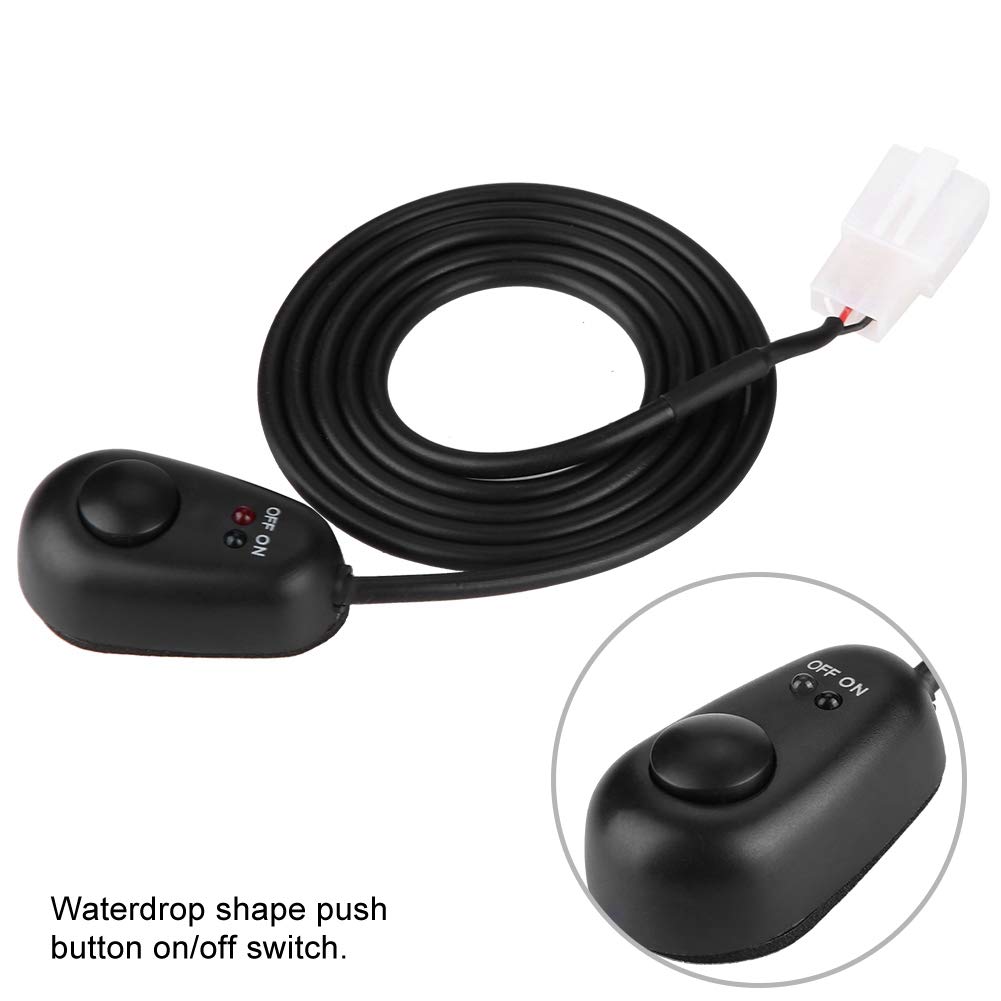 Paste Type Switch Car Push Button Switch Water Drop Shape 12V Push Button Switch with Red/Green LED Indicator Lights