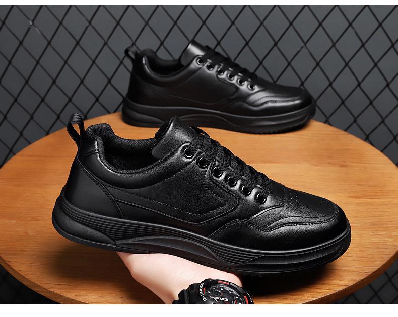 

Весенние кожаные кроссовки красные повседневные туфли хип-хоп обувь для скейтборда мужские удобные кроссовки на толстой подошве для мужчин черная спортивная обувь 39 чёрный