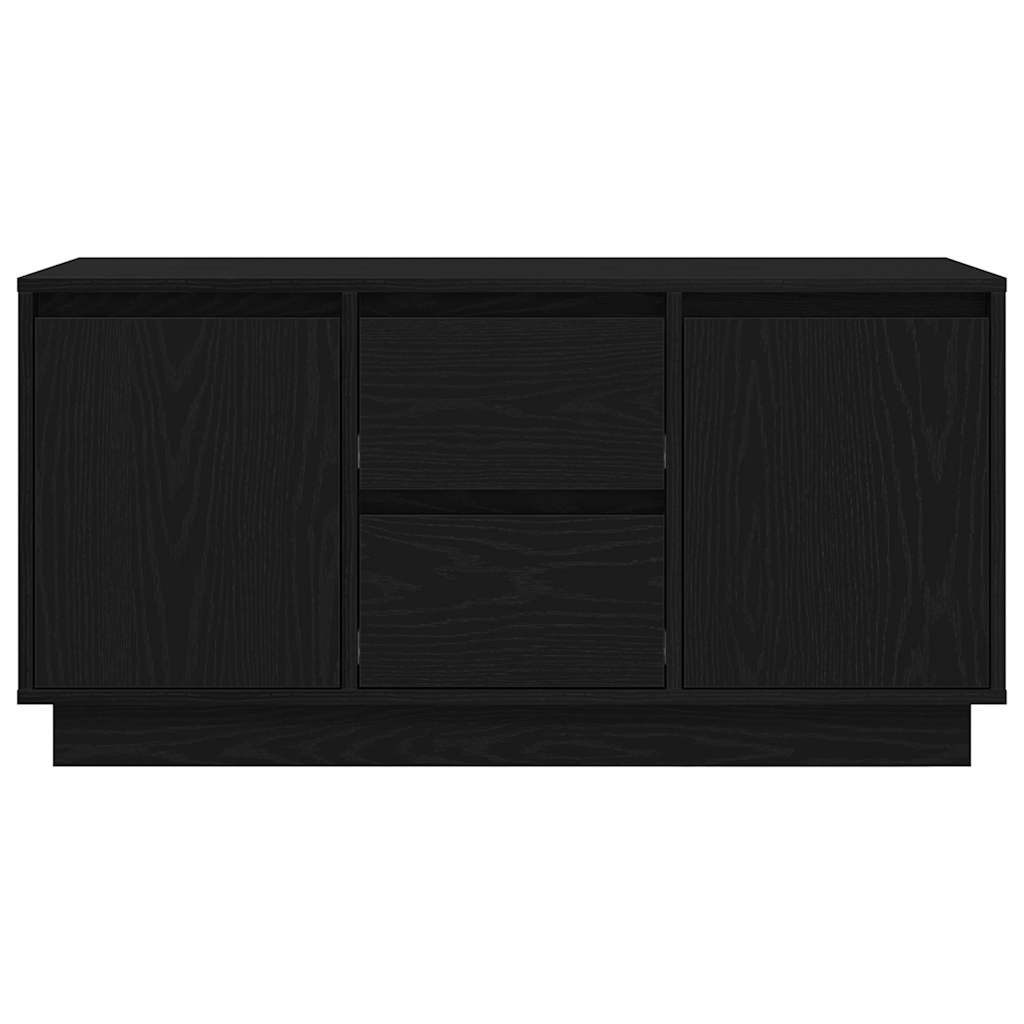TV Stand with LED Lights Black Oak Effect 100 x 41 x 50 cm