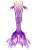 Mermaid Tail Girls' Swimsuit - High-Elastic, Quick-Drying Ariel Princess Design