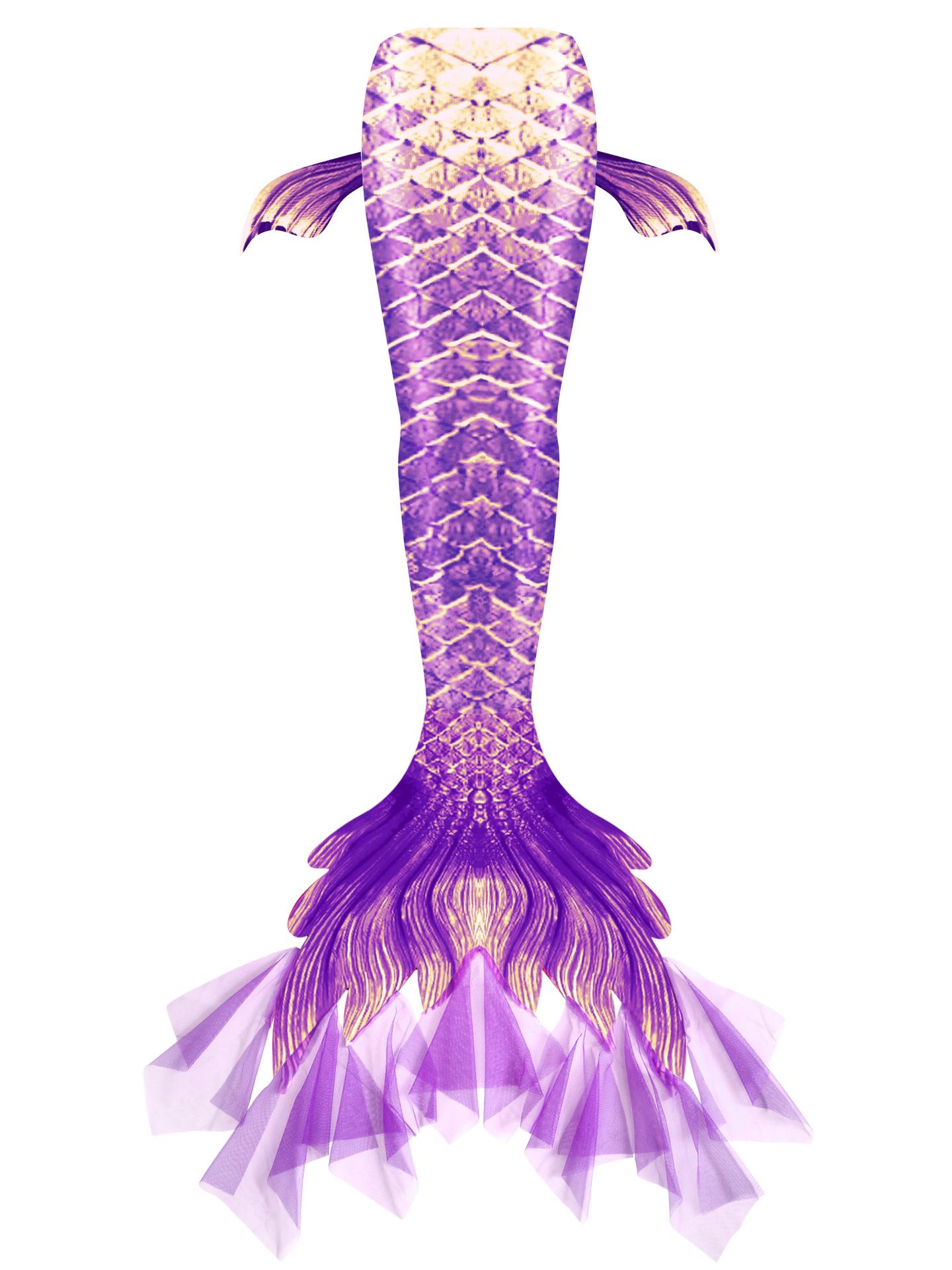 

Высококачественный быстросохнущий купальник для девочек с высокой эластичностью и хвостом русалки 150 cm темно-фиолетовый