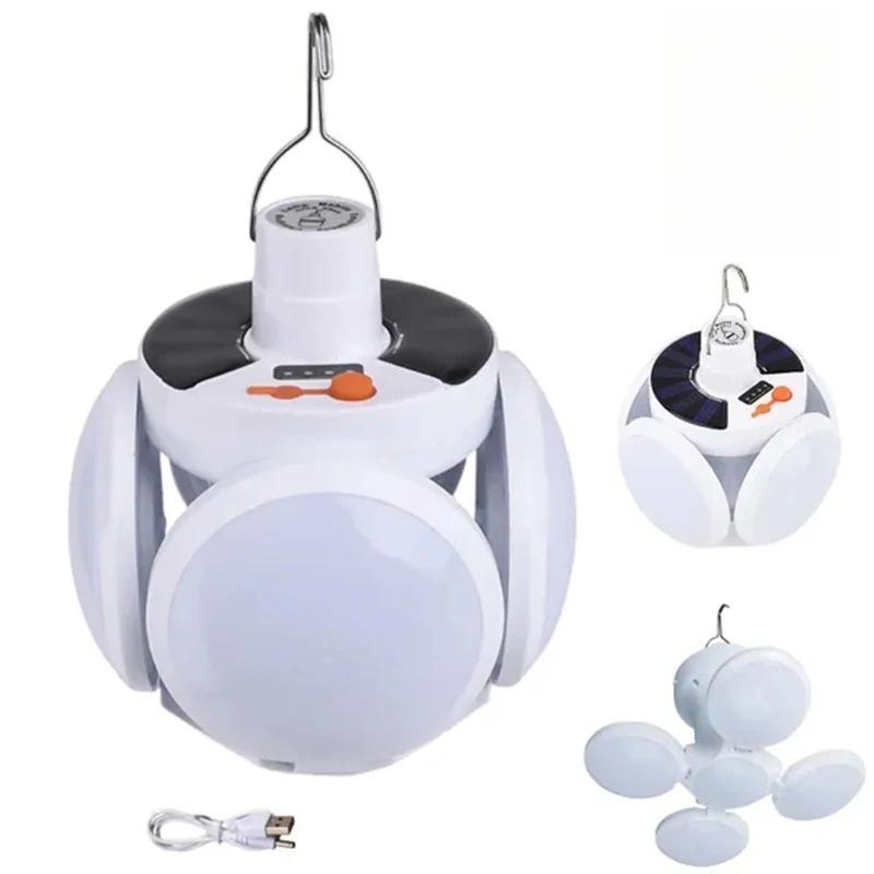 

Solar Powered LED Football Light Rechargeable and Energy-Saving Remote Control Portable Camping Lantern Outdoor Lighting Small-No remote control