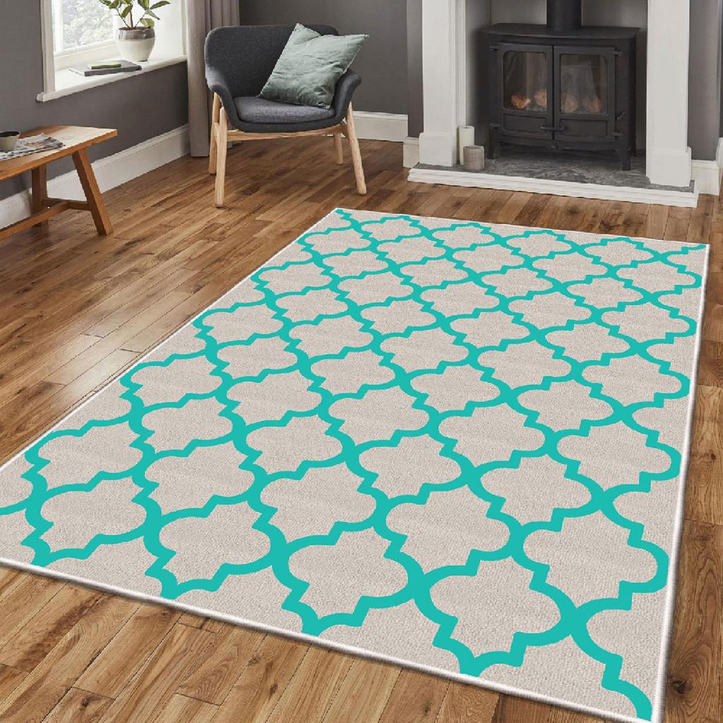Decorative Special Design Modern Floor Rugs Patterned Non-Slip Base Washable