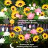 LED Solar Sunflowers Lotus Flowers Lights Outdoor Waterproof Landscape Lamp for Garden Lawn Path Backyard Decoration Lighting