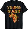 Cool Kente Cloth Art Kids Girls African Print African Queen T-Shirt