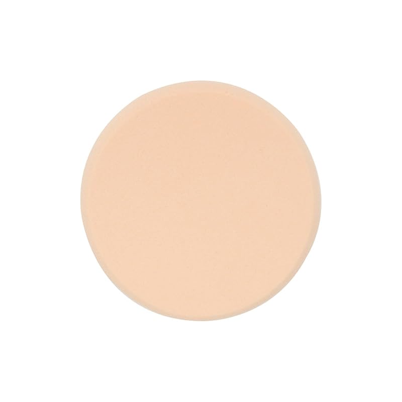 Round Puff Beauty Egg Makeup Sponge - Professional Foundation Sponge for Eye, Blush, Forehead & Cheeks - Dry & Wet Use (Skin Tone) 1 Pcs