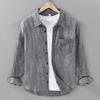 Spring New Long-sleeved Shirt Loose Retro Crumpled Shirt