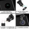 USB C Car Charger Socket 12V/24V Dual USB Socket PD3.0 and QC3.0 Car USB Port with LED Voltmeter and On/Off Switch