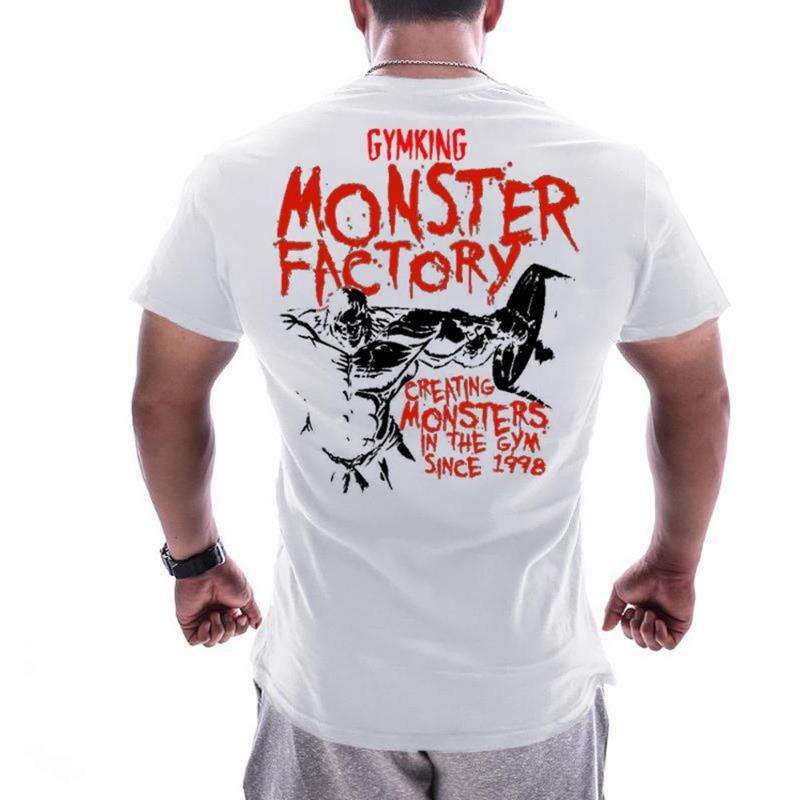 Summer Short Sleeved Men's Loose Large Stretch Fitness Sports Leisure Fashion Printed T-Shirts Men’s