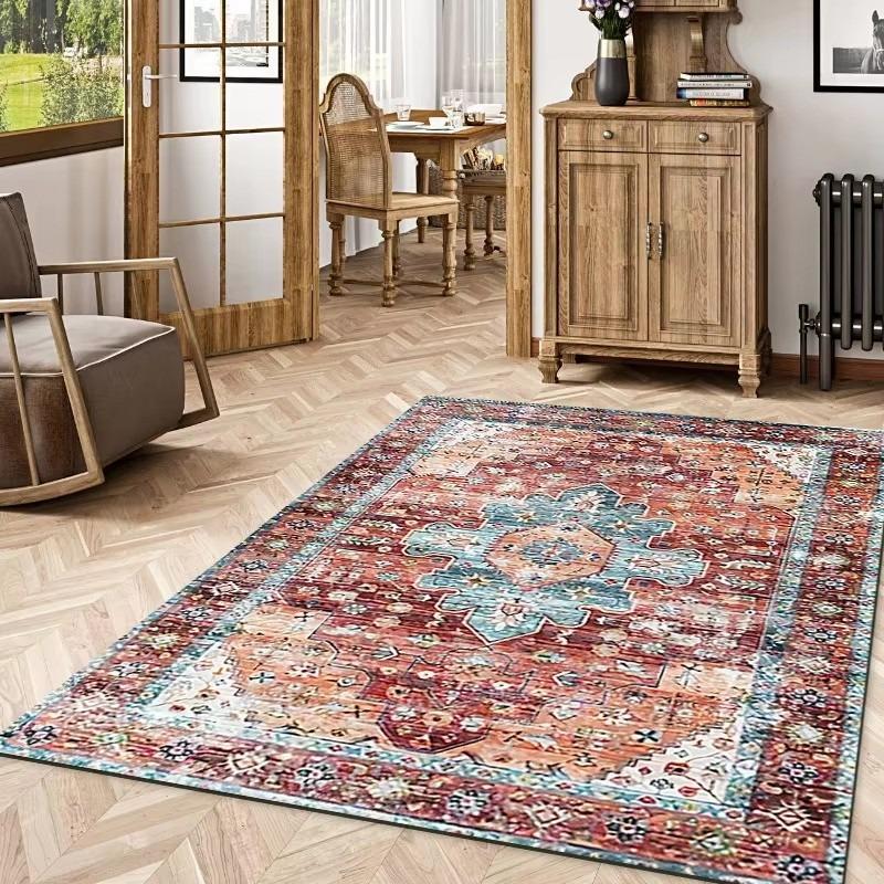 Türkiye Persian Carpet Vintage Ethnic Style Rug Living Room Decoration Rugs Living Room Bedroom Decoration Washroom Floor Mat