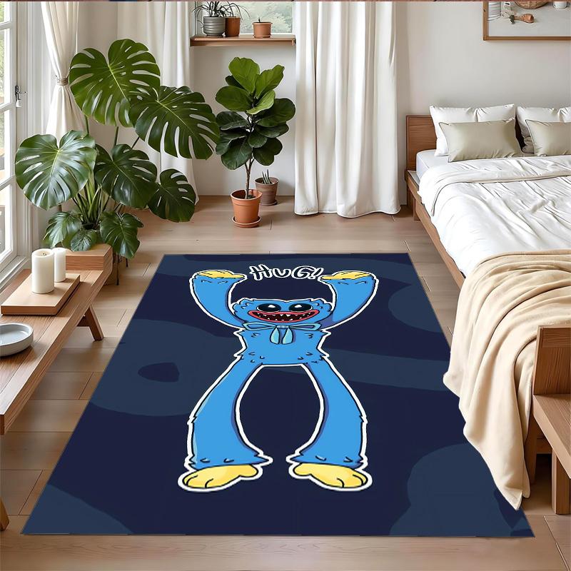 Poppy Playtime Print Kristal Fluweel Pluche Vloerkleed Anti?Slipkleding?Duurzaam Vloerkleed Voor Binnen Huishoudelijke Woondecoratie