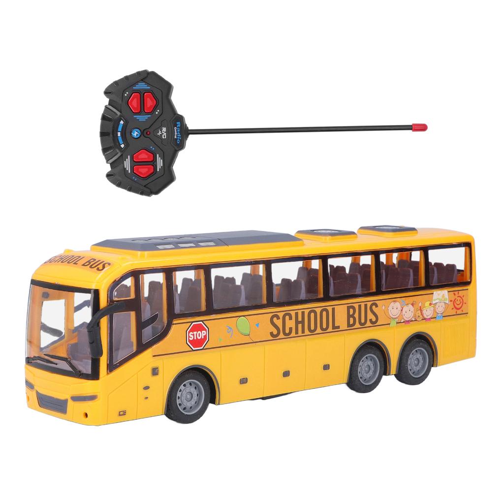Remote Control Bus Children Simulated LED Light RC School Bus Electronic Vehicle Toy Birthday Gift