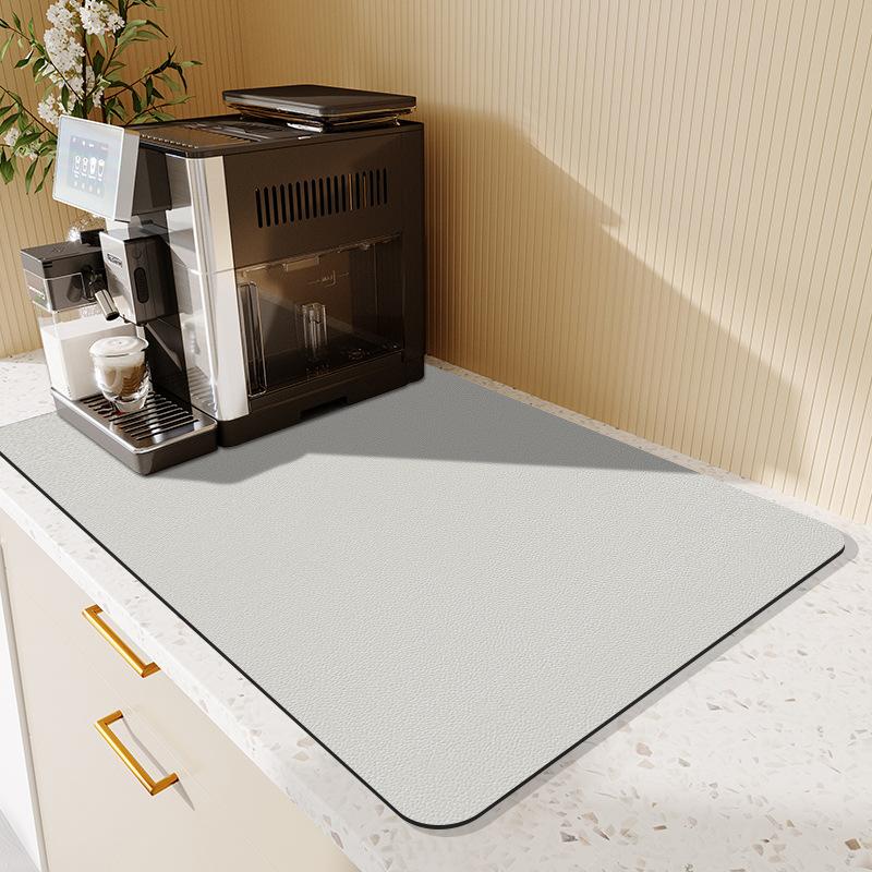 Coffee Machine Absorbent Mat Bowl Dish Drying Mat Non-slip Bar Drain Mat Kitchen Countertop Mat Table Washer Mat