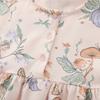 Girls Short Sleeve Round Neck Summer Dress with Cute Print Princess