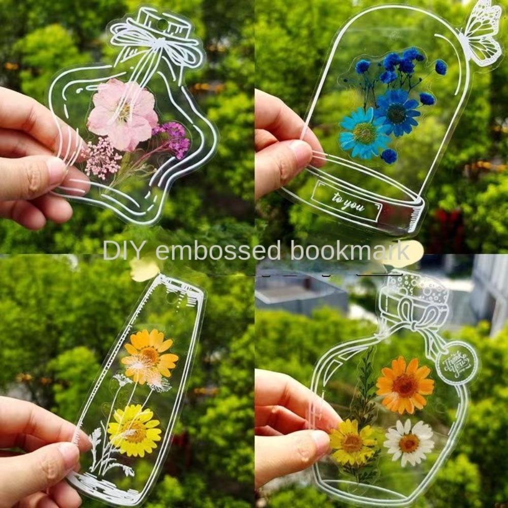 Art DIY Crafts Pressed Flower Bookmark Transparent Book Support Herbarium Bookmarks