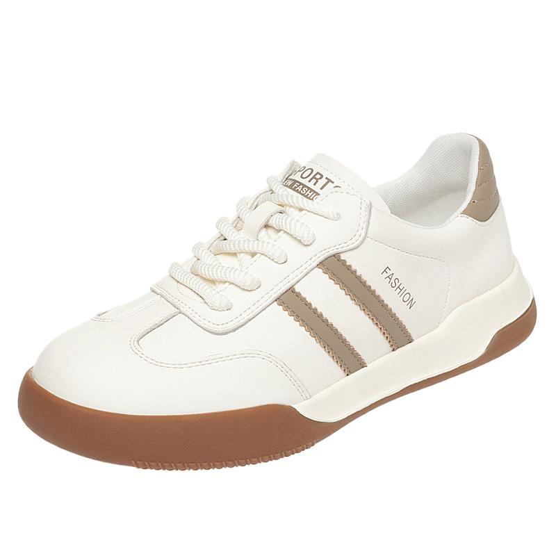 Retro Dexun Freizeitschuhe für Damen, Neue Damen Schuhe für Frühling und Herbst, Vielseitige Nischen Schnür-Sport-Weiße Schuhe