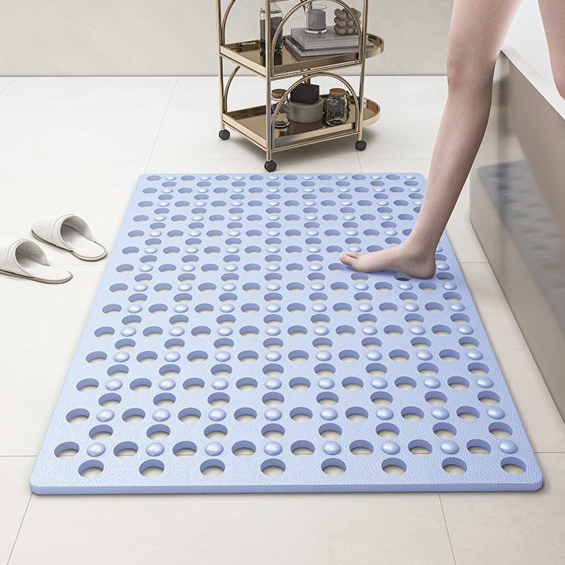 "Large Anti-Slip Hydrophobic Bathroom Mat with Suction Cups"