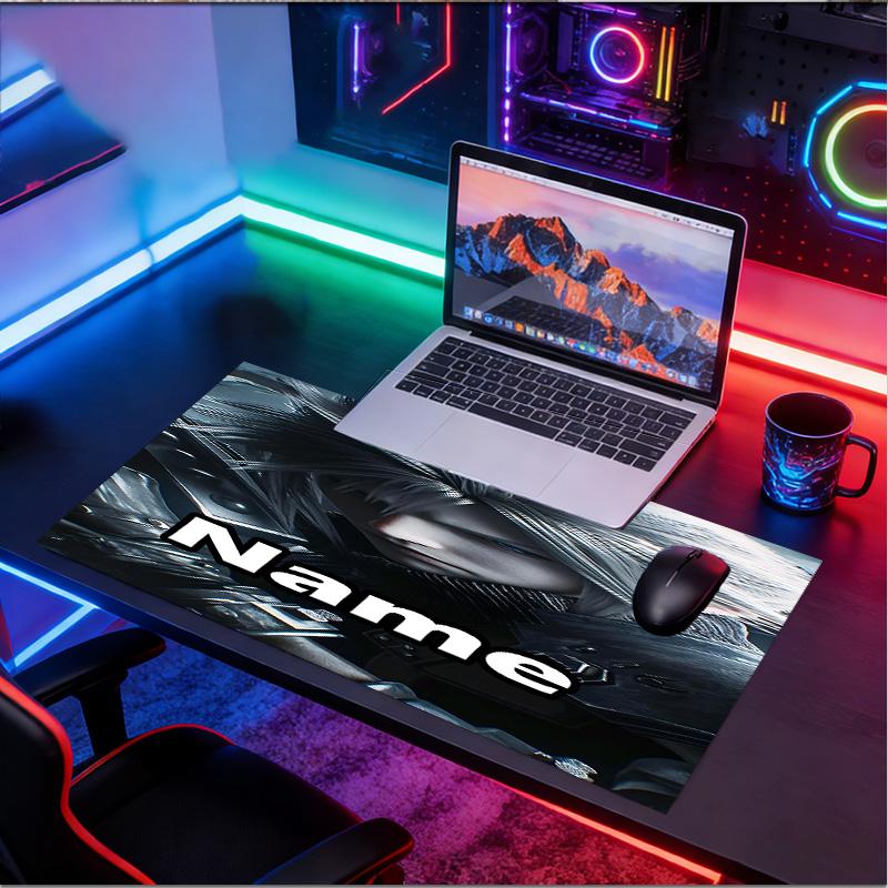 Custom Name Personalized Final Fantasy Pattern Mousepad, Laptop PC Desk Mat, Decorative Desk Mat for Home Keyboard Pad Gift