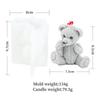 Family Teddy Bear Silicone Mold Craft Scented Candle Soap Plaster Bowtie Bear Family 3D Bears Animal decora