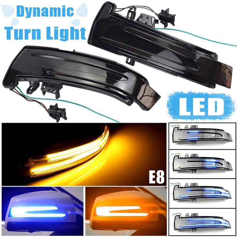 Flowing Water Blinker Light LED Dynamic Turn Signal Rear Mirror Indicator Light For Benz W221 W212 W204 W176 W246 X156 C204 2PCS