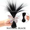Synthetic Hair Crystal Butterfly Clasp Bun Scrunchie Claw Clip In Hairpiece Hair Extensions Natural Fake Hair Accessories