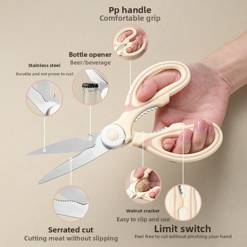 Multipurpose Stainless Steel Kitchen Shears Sharp Poultry Scissors Heavy Duty Bone Cutter Fish Meat Food Prep Kitchen Tool
