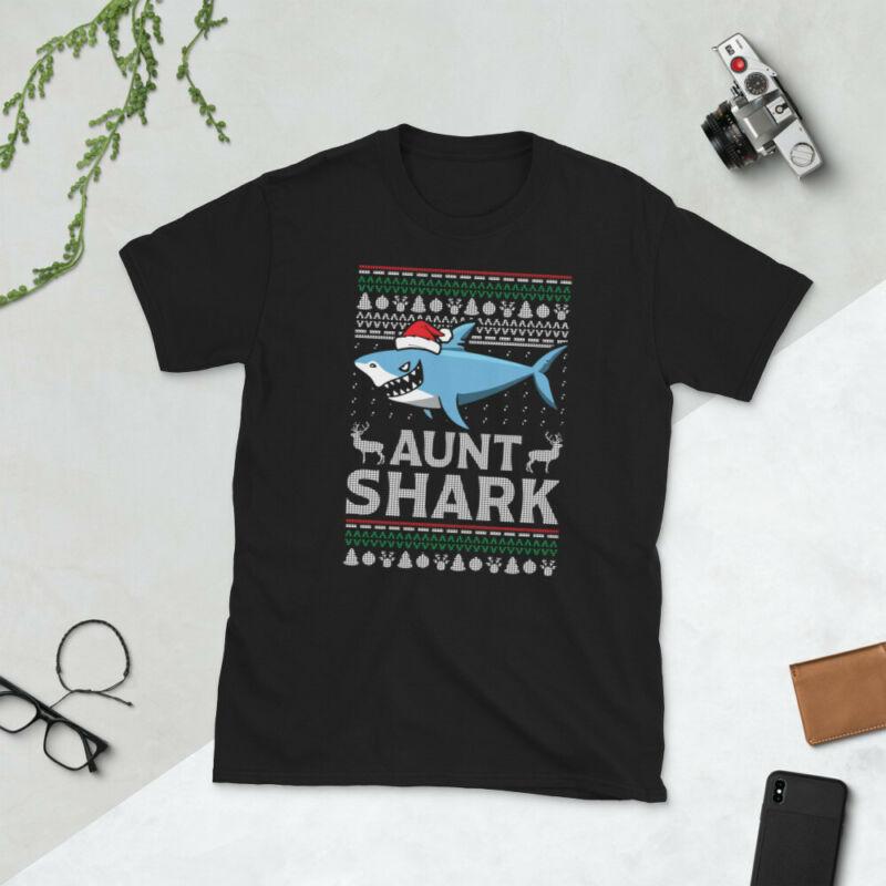 Aunt Shark Santa Hat Ugly Christmas 