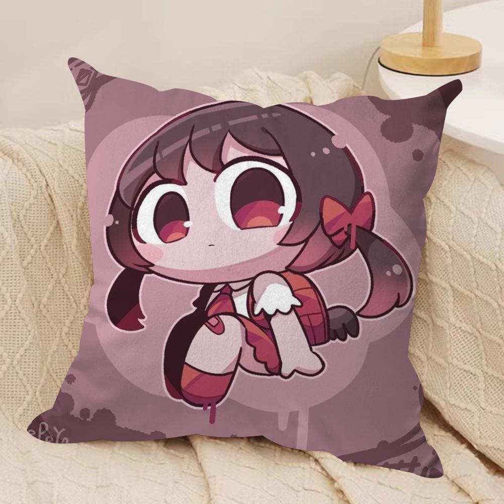 Cartoon P-PepoyoS Cushion Cover Silky Short Plush Double-Sided Printed Pillow Case for Sofa All Seasons Home Decor Gift