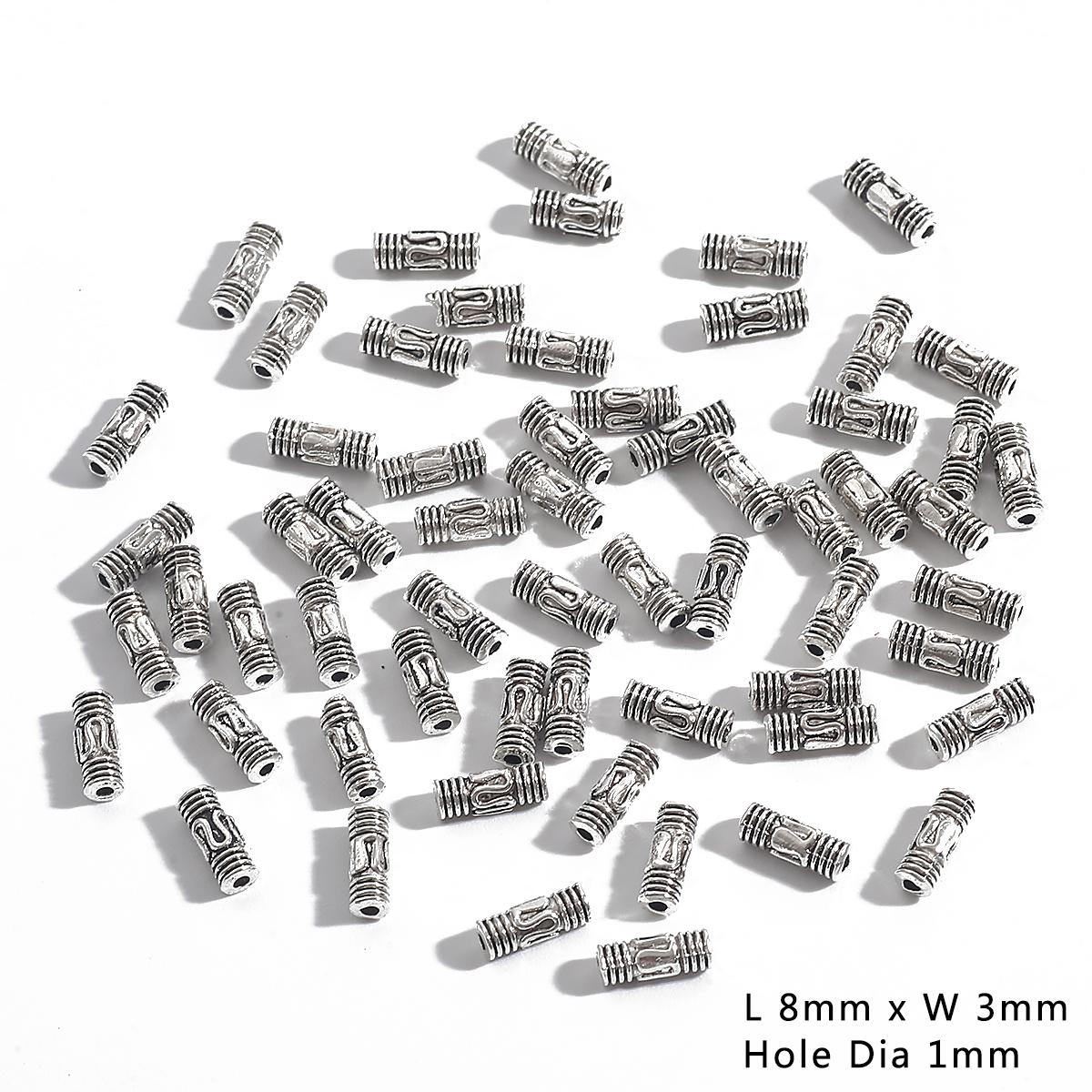 

50/100 шт. винтажные тибетские серебряные свободные металлические бусины, дизайнерские украшения, ремесленные бусины-разделители, браслет для изготовления ювелирных изделий своими руками 04 100pcs серебряный