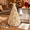 Colorful Beads DIY Beaded Christmas Tree Kit Educational Handmade Tabletop Christmas Tree Set Star Topper Faux Pearl