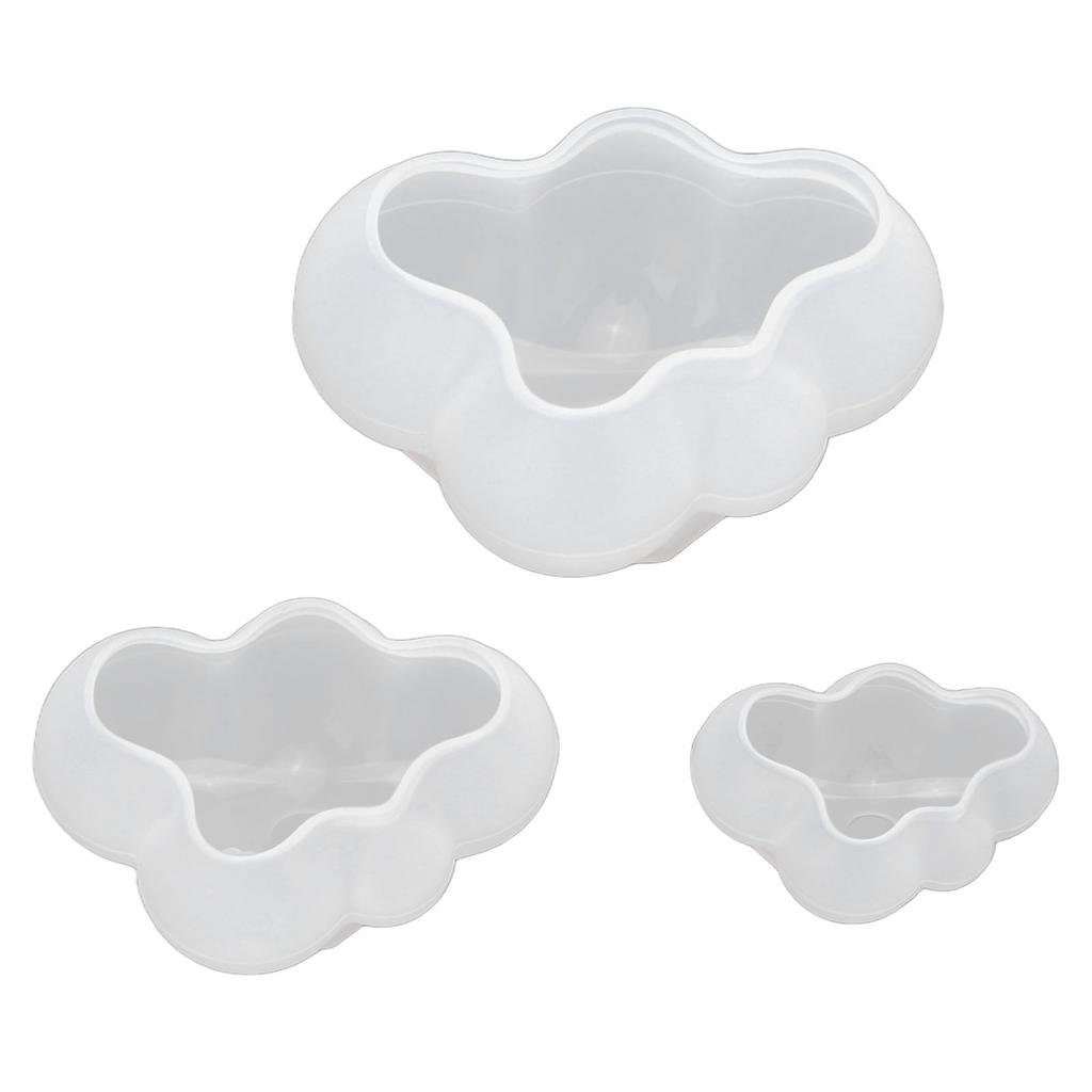 3Pcs Clouds Shape Silicone Mold Easy Demoulding Deformation Resistance Clouds Epoxy Resin Molds DIY Cakes Chocolates