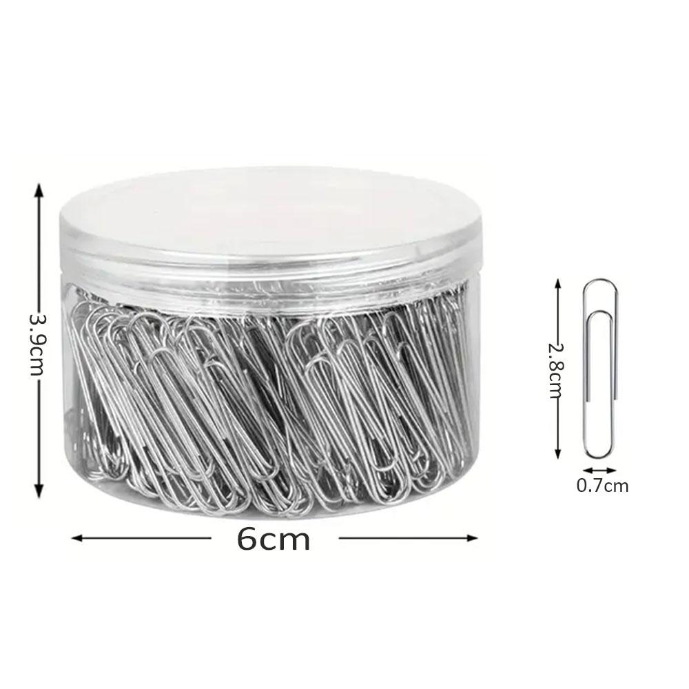 300 Stück silberne Büroklammern, 28 mm Büro-Bindeklammern, geeignet für Büro-Aktenaufbewahrung, Schule, Zuhause.