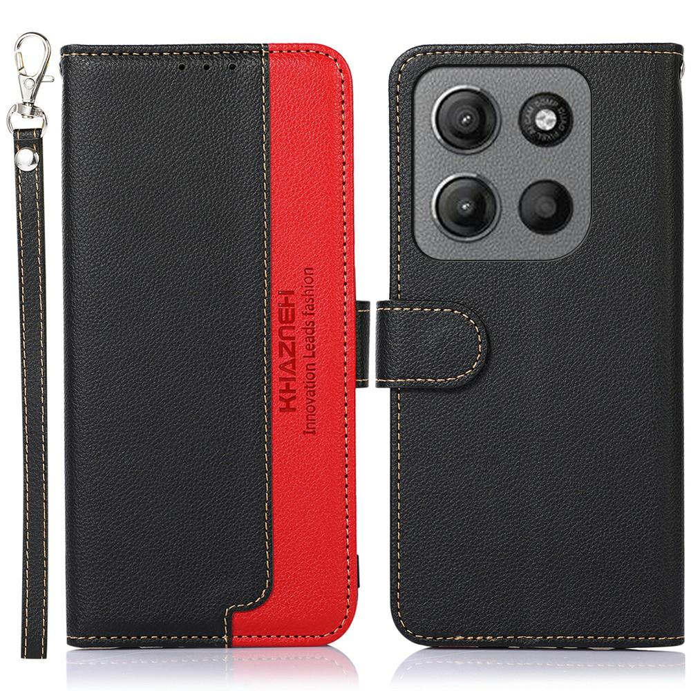 For Motorola Moto G15 4G Case RFID Blocking Wallet PU Leather Phone Cover
