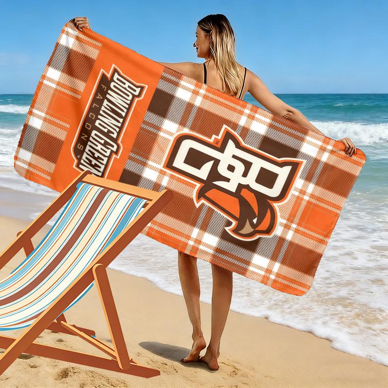 Bowling Green Falcons Print Beach Towel, Large Soft Quick Dry Towel for Beach Camping Swimming